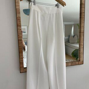 Zara White Trouser with Pleats - XS